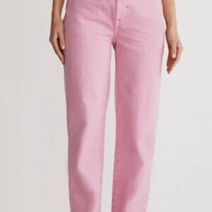 Madewell baggy straight Leg pink Jeans Size 26